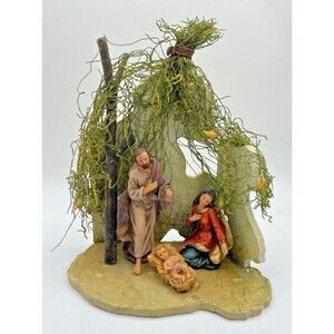 Vtg Fontanini Italy Christmas Nativity Set Creche Baby Jesus Angel Mary Joseph